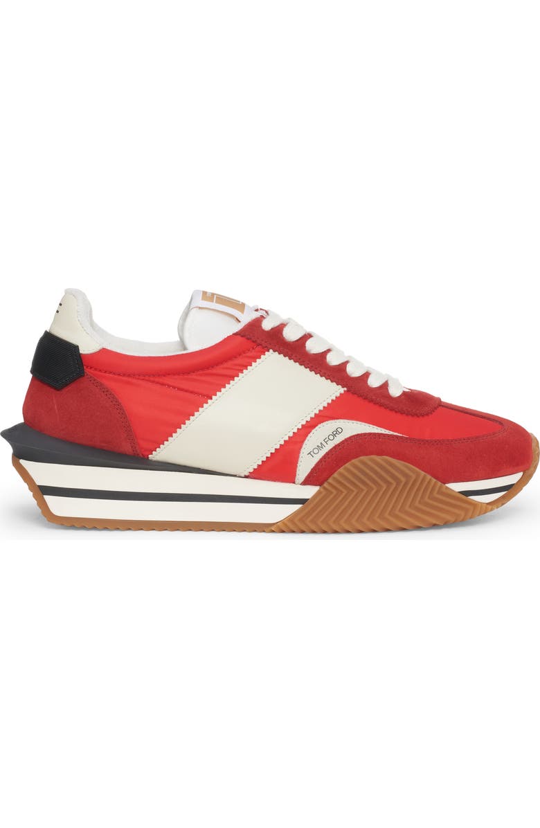 TOM FORD James Mixed Media Low Top Sneaker, Alternate, color,