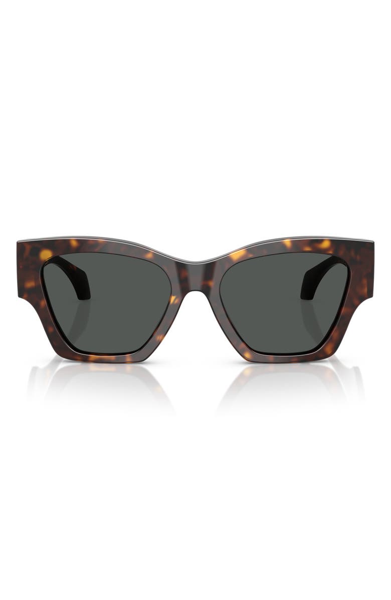 Versace 53mm Square Sunglasses, Main, color, Dark Havana/ Dark Grey
