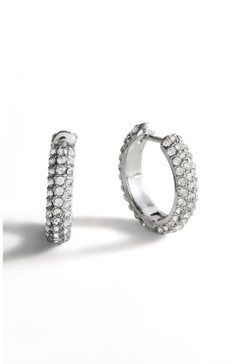 Anya Pav Set of 5 Huggie Hoop Earrings & Ear Cuff, Alternate, color, CLEAR