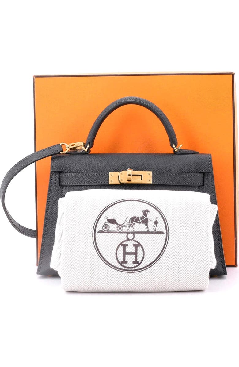 Pre-Owned Hermes Kelly Mini II Bag Green Epsom with Gold Hardware 20, Alternate, color, Vert Mangrove