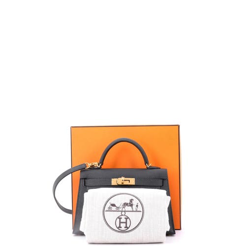 Pre-owned Hermes  Hermes Kelly Mini Ii Bag Green Epsom With Gold Hardware 20 In Green