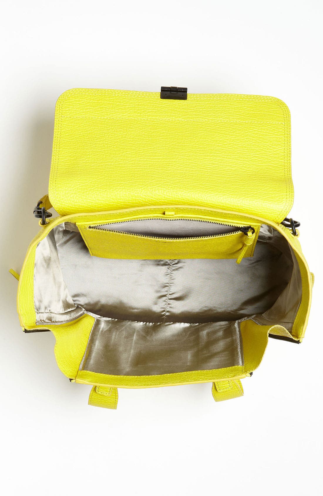 'Medium Pashli' Leather Satchel, Alternate, color, ELECTRIC YELLOW
