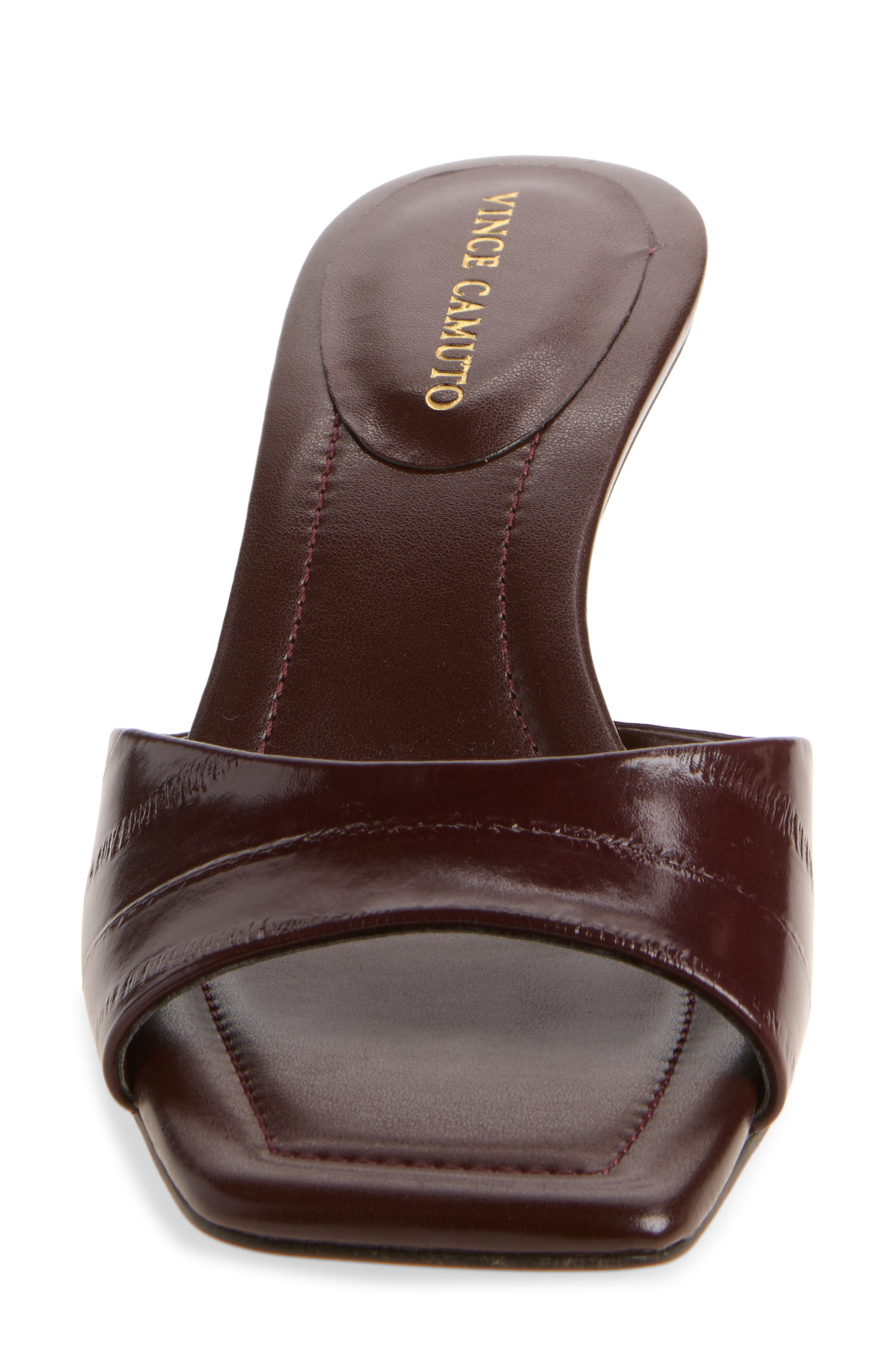 Veblee Leather Slide Sandal, Alternate, color, POMEGRANATE