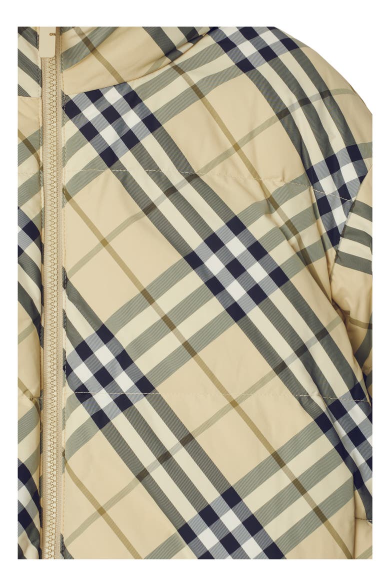 Reversible Check Puffer Jacket, Alternate, color, Grain