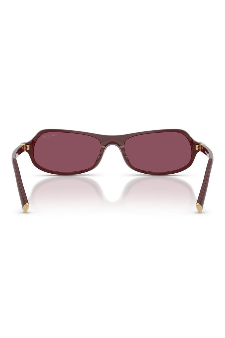 55mm Irregular Sunglasses, Alternate, color, CHERRY / DARK VIOLET
