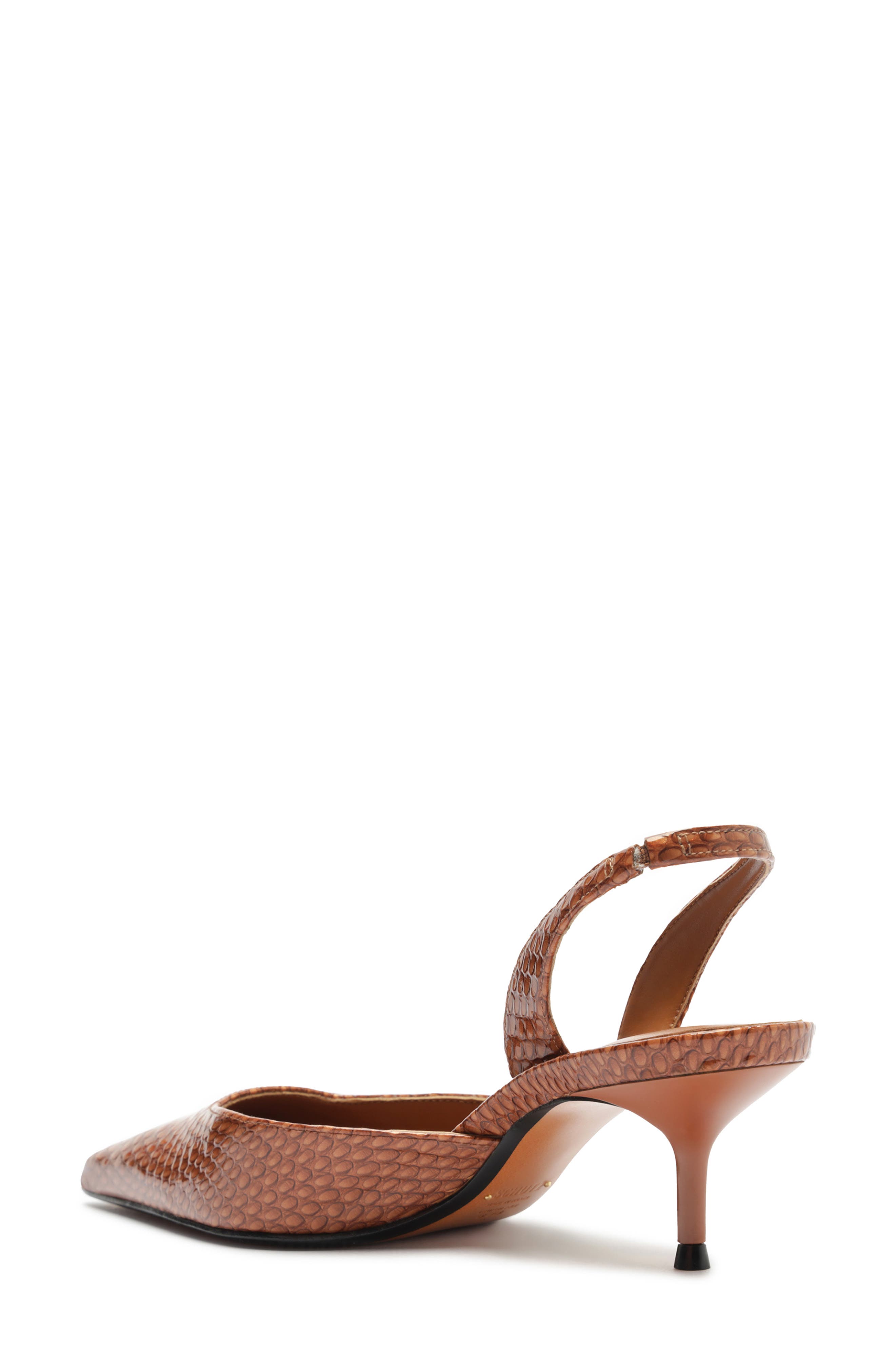 Schutz Paola Mid Slingback Pointed Toe Pump, Alternate, color, Miele