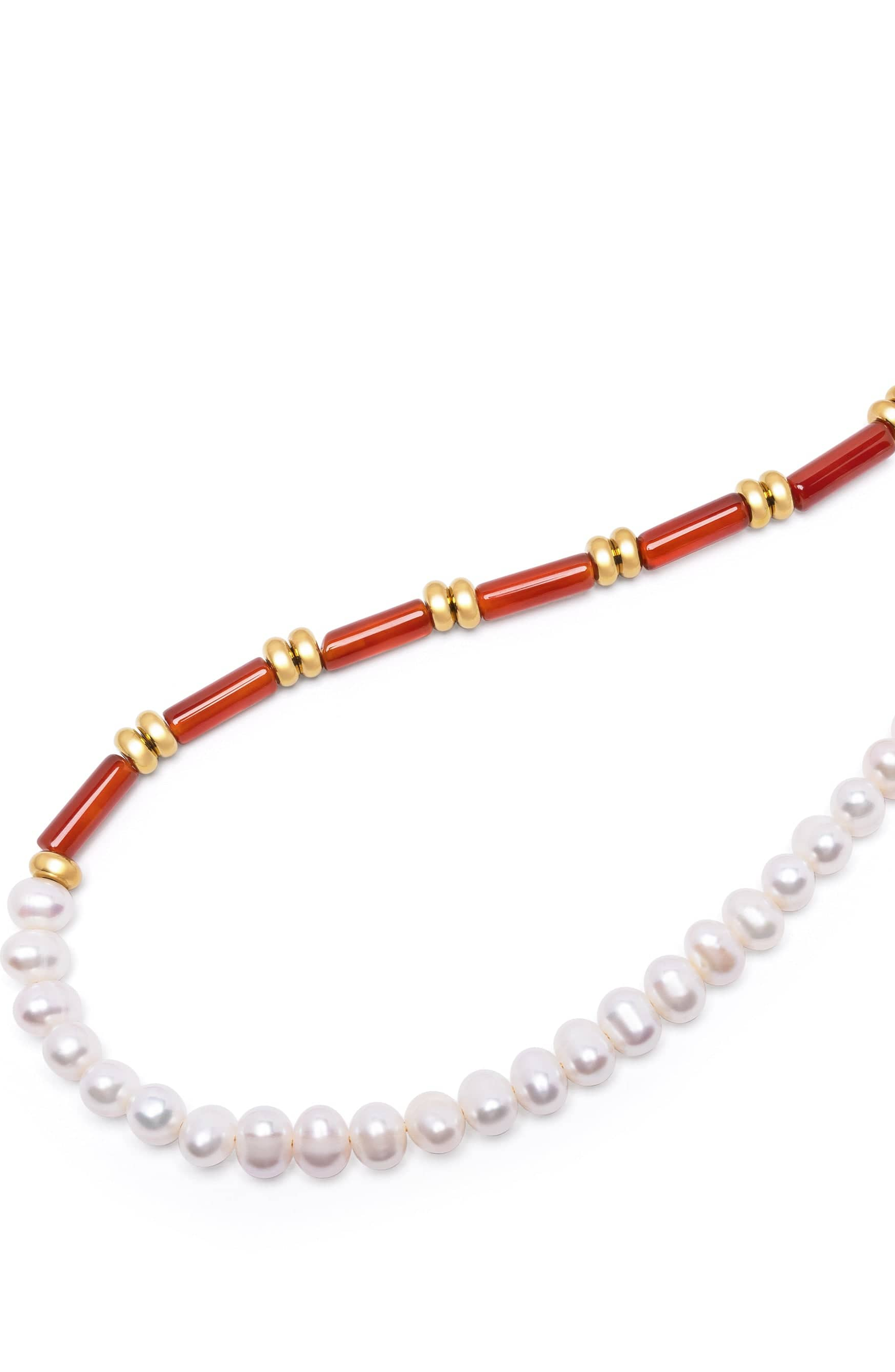 selected Pearl / Red Agate