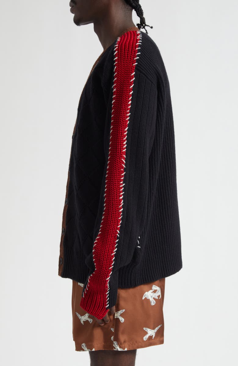 Marni Mended Colorblock Cardigan, Alternate, color,