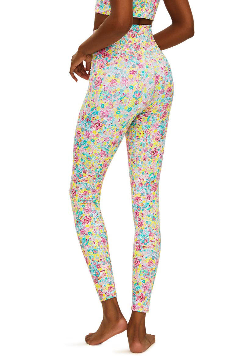 Piper Floral Print High Waist Leggings, Alternate, color, FORGET ME NOT FLORAL