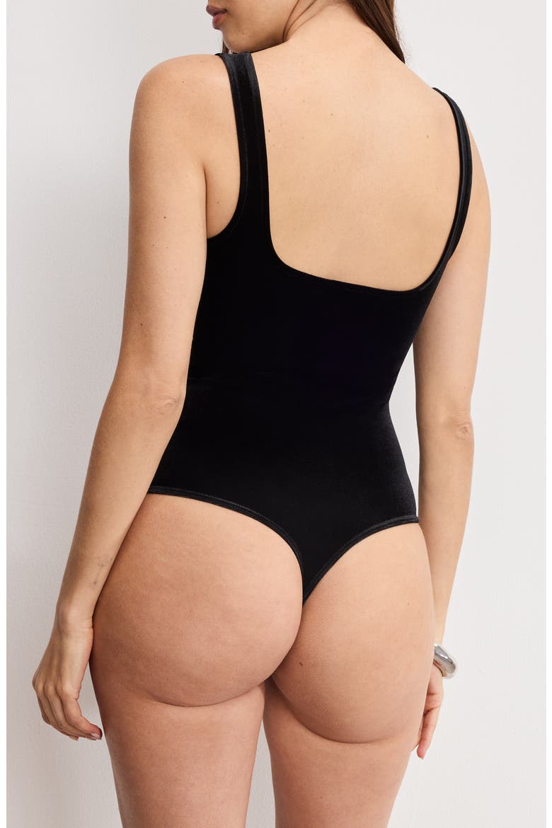 Modern Tank Velvet Bodysuit, Alternate, color, BLACK001