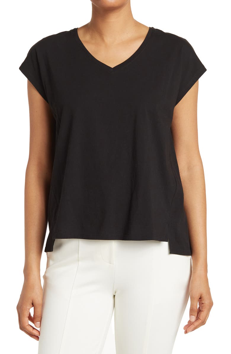 Eileen Fisher RNDNK Top, Main, color, 