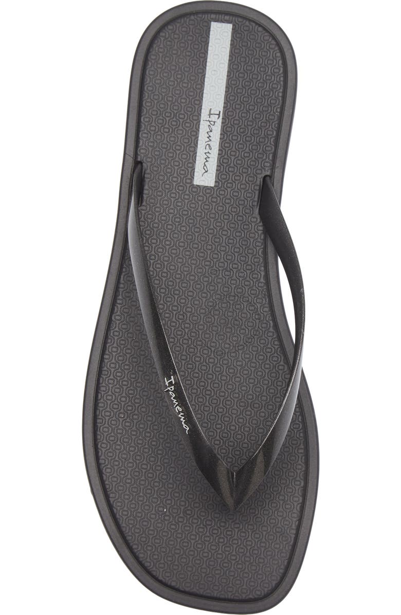 Ipanema Solar Color Flip Flop, Alternate, color, Black/ Metallic Black