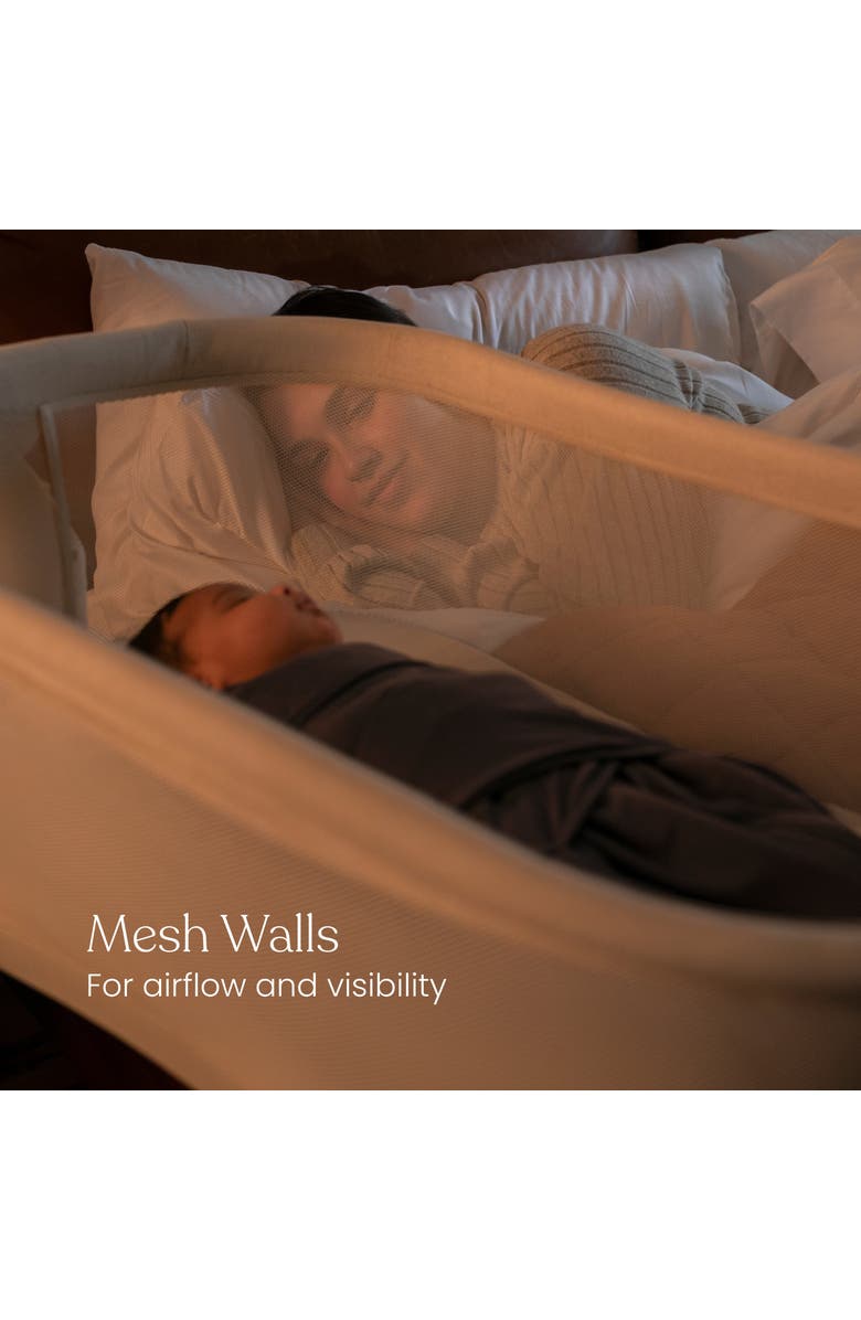 HALO BassiNest Connected Swivel Sleeper 3.0 - Smart Bassinet with AutoSoothe, 360° Swivel, Cry Detection, Rocking, Vibration & Soothing Sounds, Easy Lowering Wall, Alternate, color, Oat - 4.0