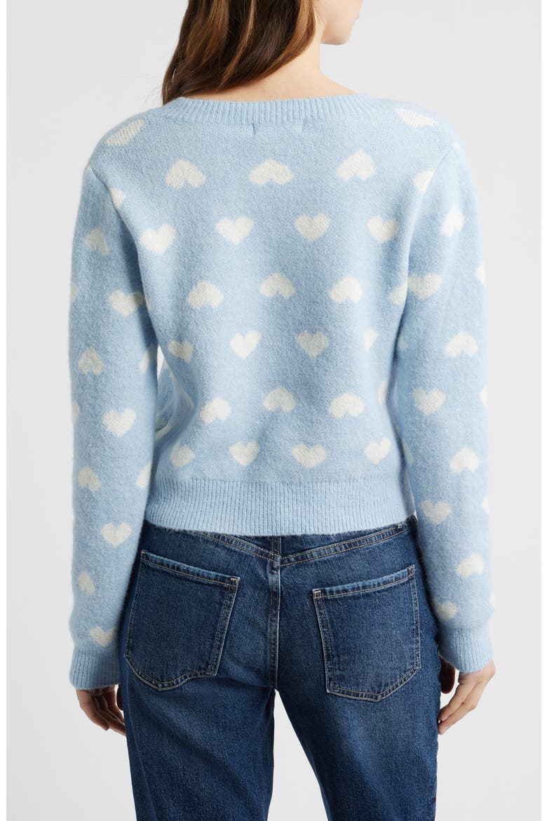 Heart Jacquard Cardigan, Alternate, color, LIGHT BLUE CREAM
