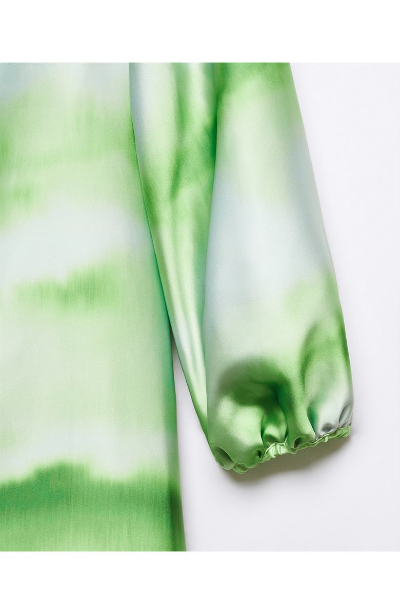 MANGO Tie Dye Off the Shoulder Long Sleeve Maxi Dress, Alternate, color, 