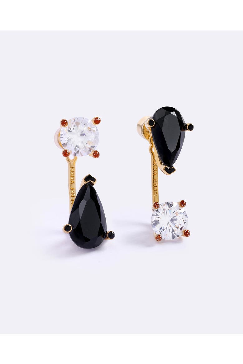 Double Love Earrings, Main, color, Black Glo