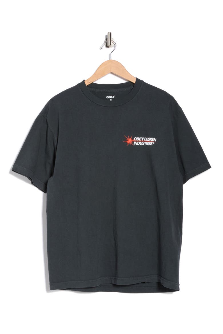 Design Industrial Graphic T-Shirt, Alternate, color, PIGMENT TRUE VINTAGE BLACK