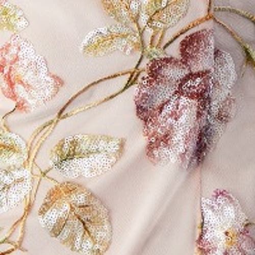 Coast Muse Strappy Floral Sequin Maxi Dress In Multi