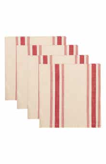 Design Imports Ho Ho Ho Stripe 4-Piece Napkin Set