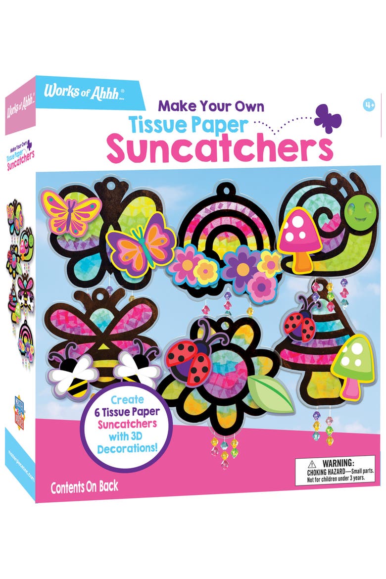 Tissue Paper Suncatchers Craft Kit, Main, color, Multicolor