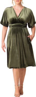 Kiyonna Angelic Velvet Cocktail Dress