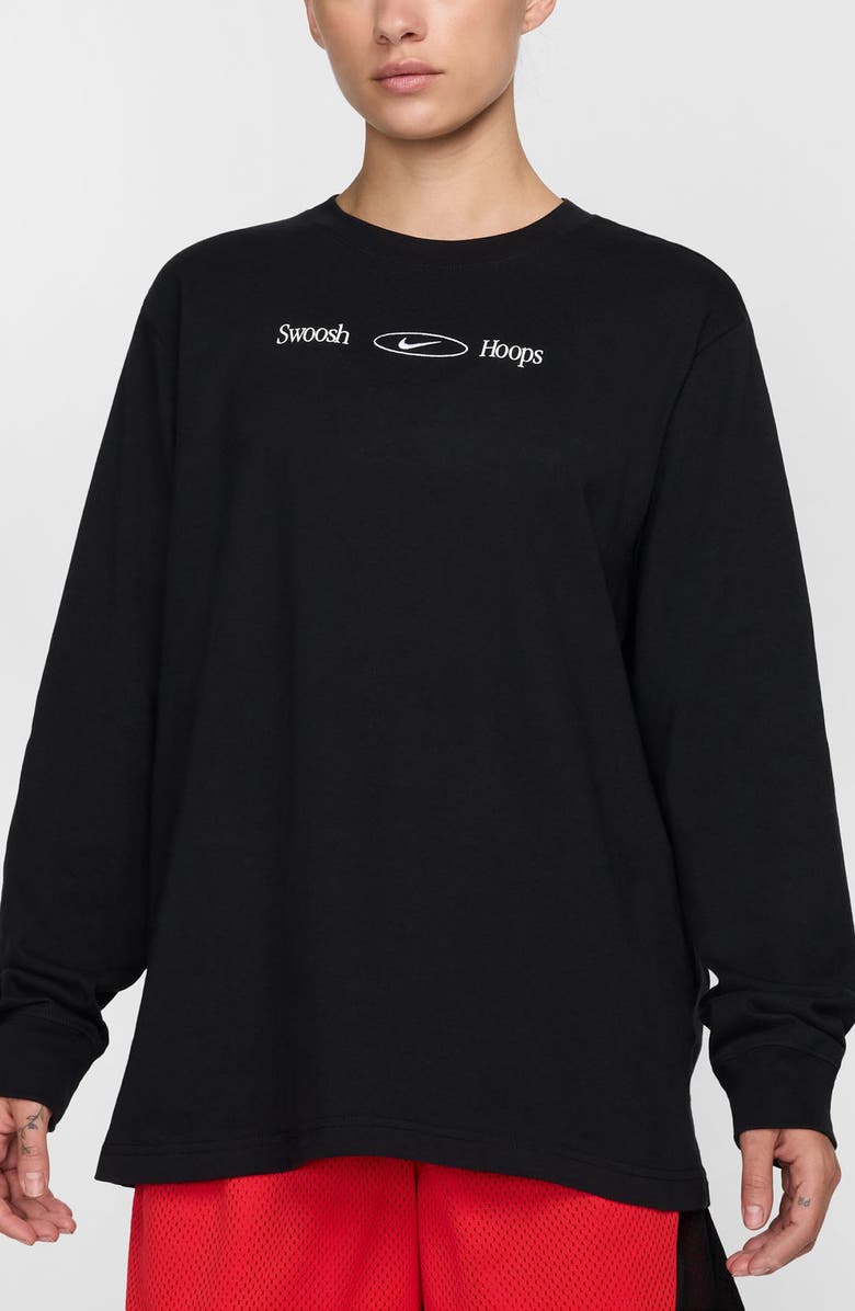 Nike Sportswear Long Sleeve Graphic T-Shirt, Main, color, Black