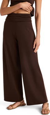 Haven Well Within Organic Cotton Modal Foldover Wide Leg Pants