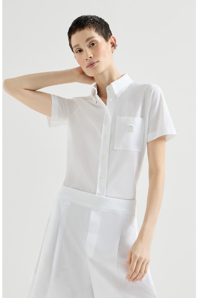 Short sleeve shirt, Main, color, White