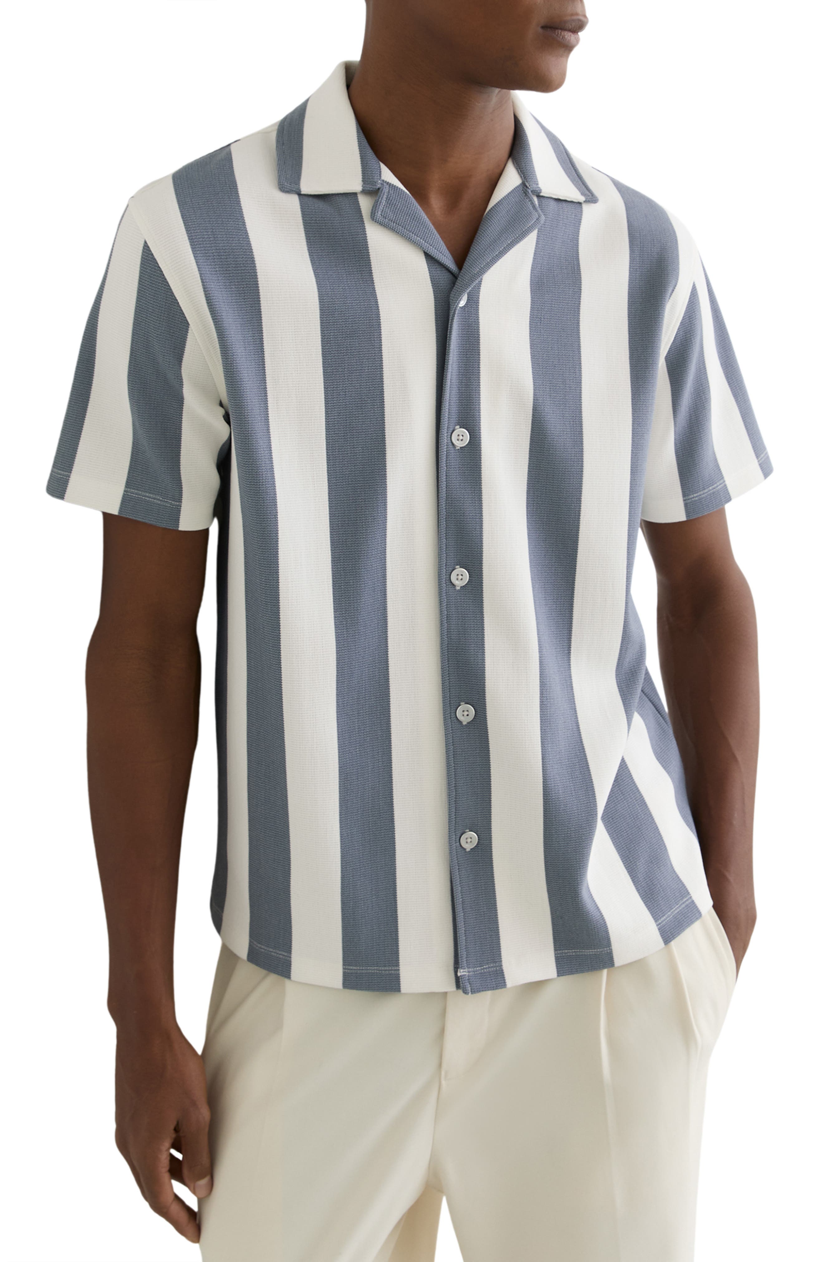Dexter Stripe Camp Shirt - image 3