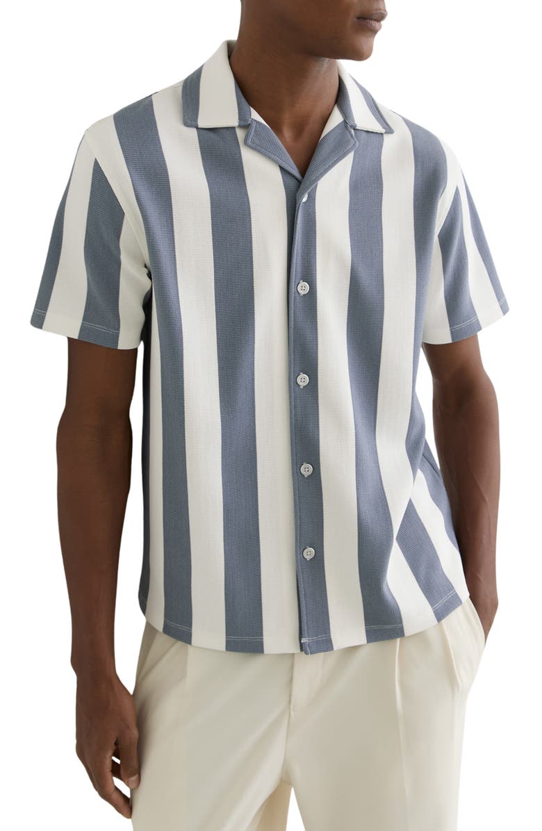 Reiss Dexter Stripe Camp Shirt, Main, color, 