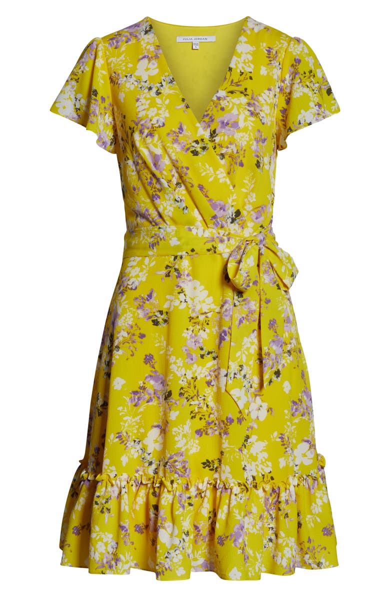 Julia Jordan Floral Wrap Dress, Alternate, color, 
