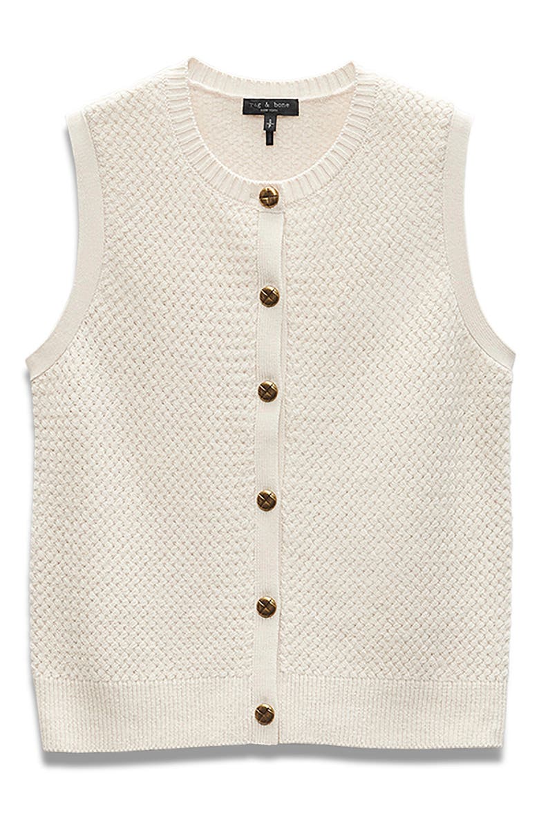 rag & bone Jax Sleeveless Cardigan, Alternate, color, Turtledove