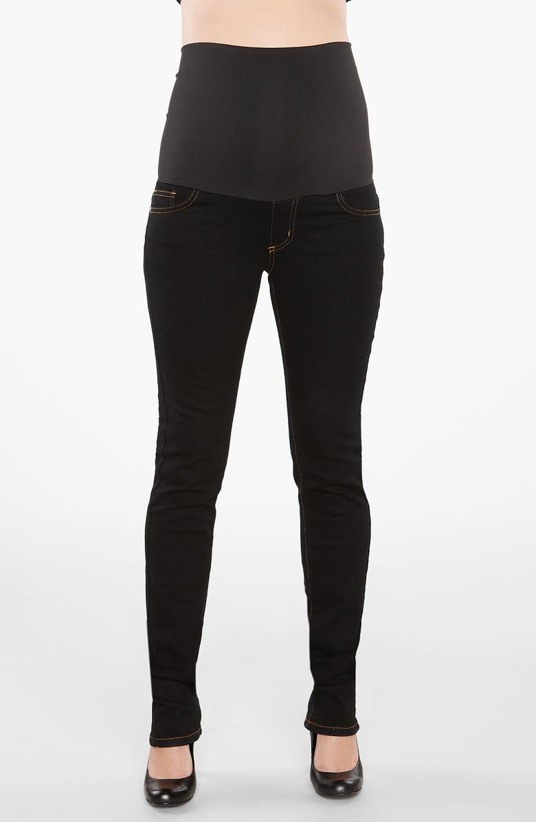 Maternal America Straight Leg Stretch Maternity Jeans, Alternate, color,