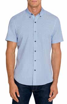 Geometric Short Sleeve Button-Down Shirt