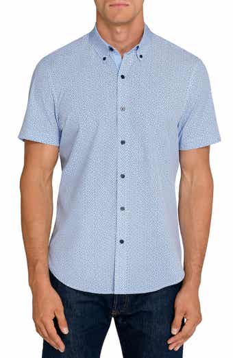 Geometric Short Sleeve Button-Down Shirt