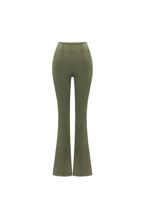 Cotton Acid Washed Flare Sweatpant