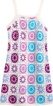 Miken Swim Kids' Openwork Cover-Up Tank Dress