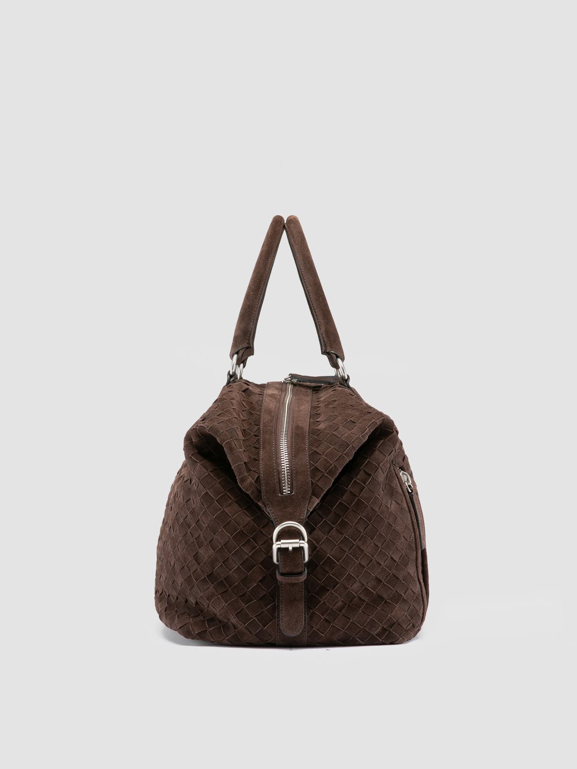Officine Creative Armor 019 Hand-Woven Weekender Bag, Alternate, color, Brown