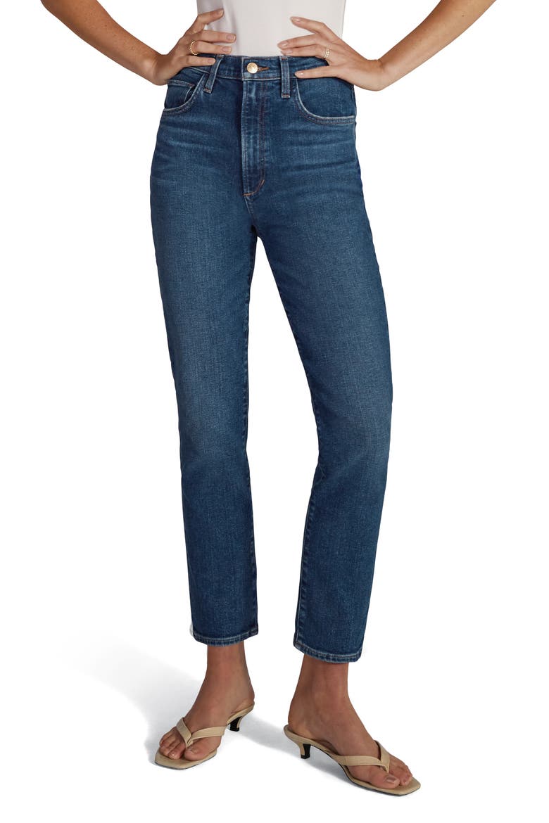 The Valentina Super High Waist Ankle Cigarette Jeans, Main, color, DALLAS