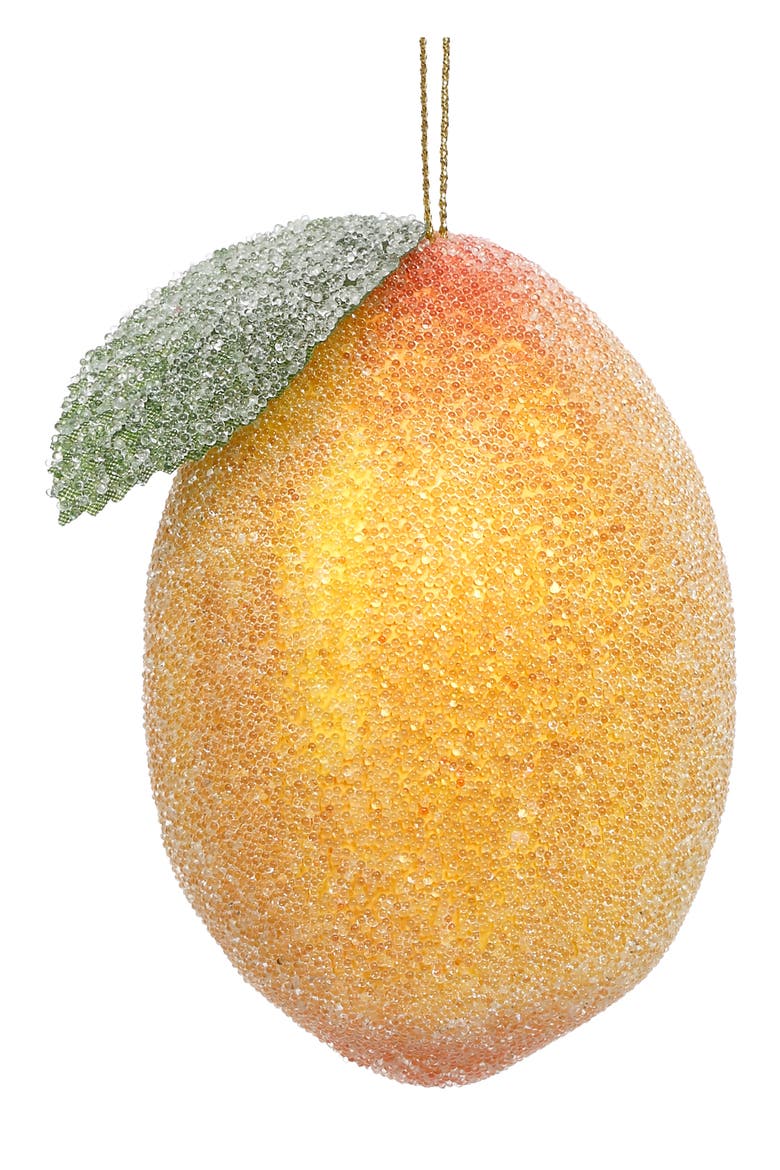 Frosted Lemon Ornament , Box of 6, Main, color, Yellow