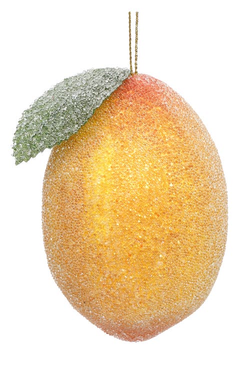 Frosted Lemon Ornament , Box of 6