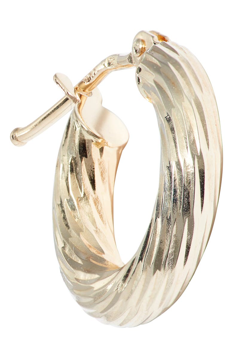 Bony Levy 14K Gold Small Twisted Rope Hoop Earrings, Alternate, color,