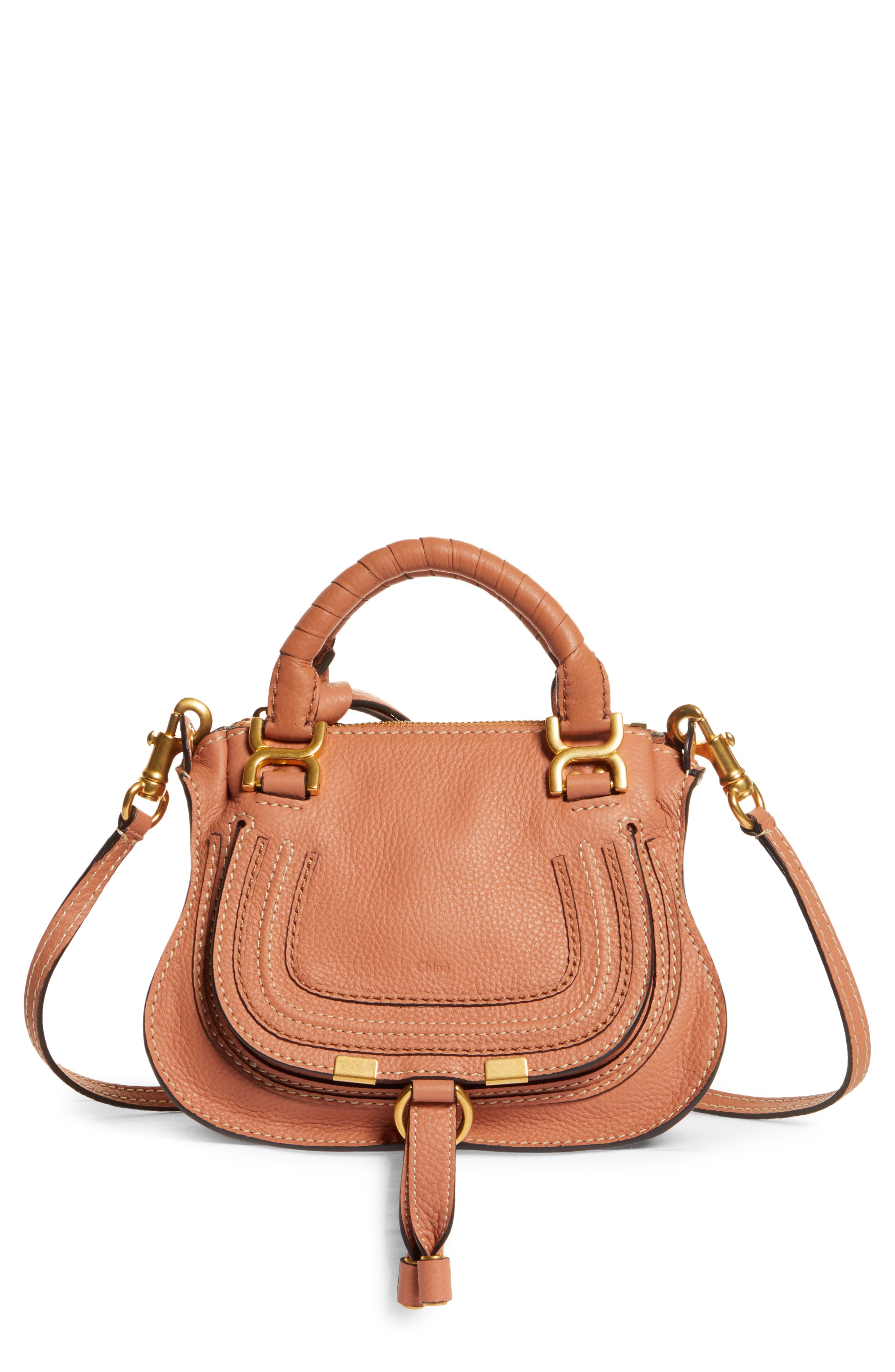 Chloé Mini Marcie Leather Crossbody Bag, Main, color, 