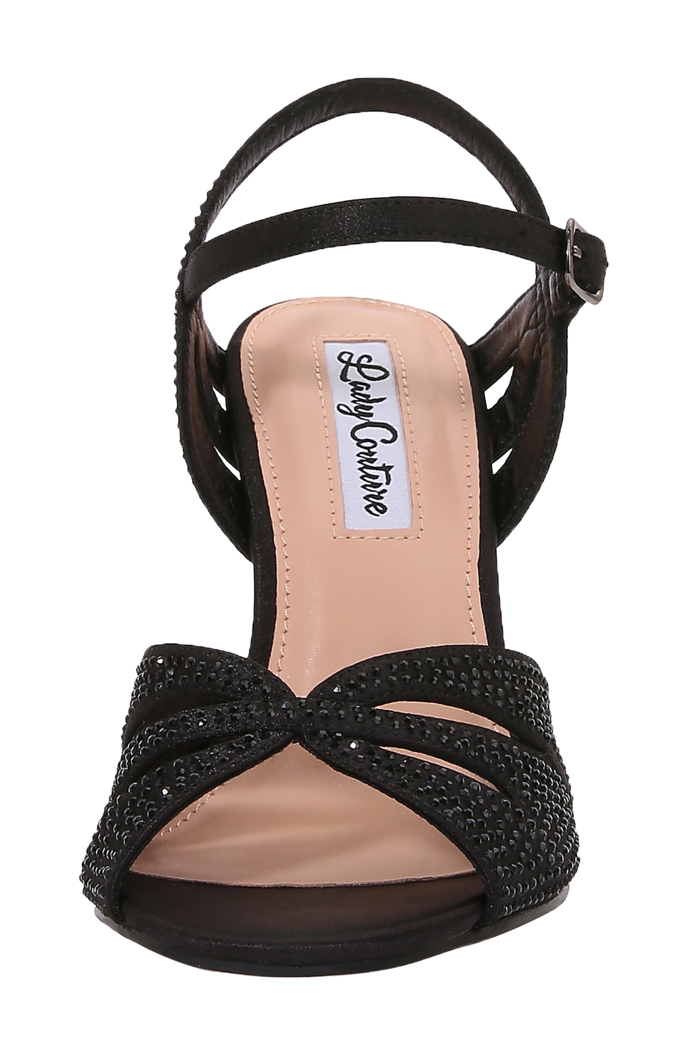 Trisha Crystal Sandal, Alternate, color, BLACK