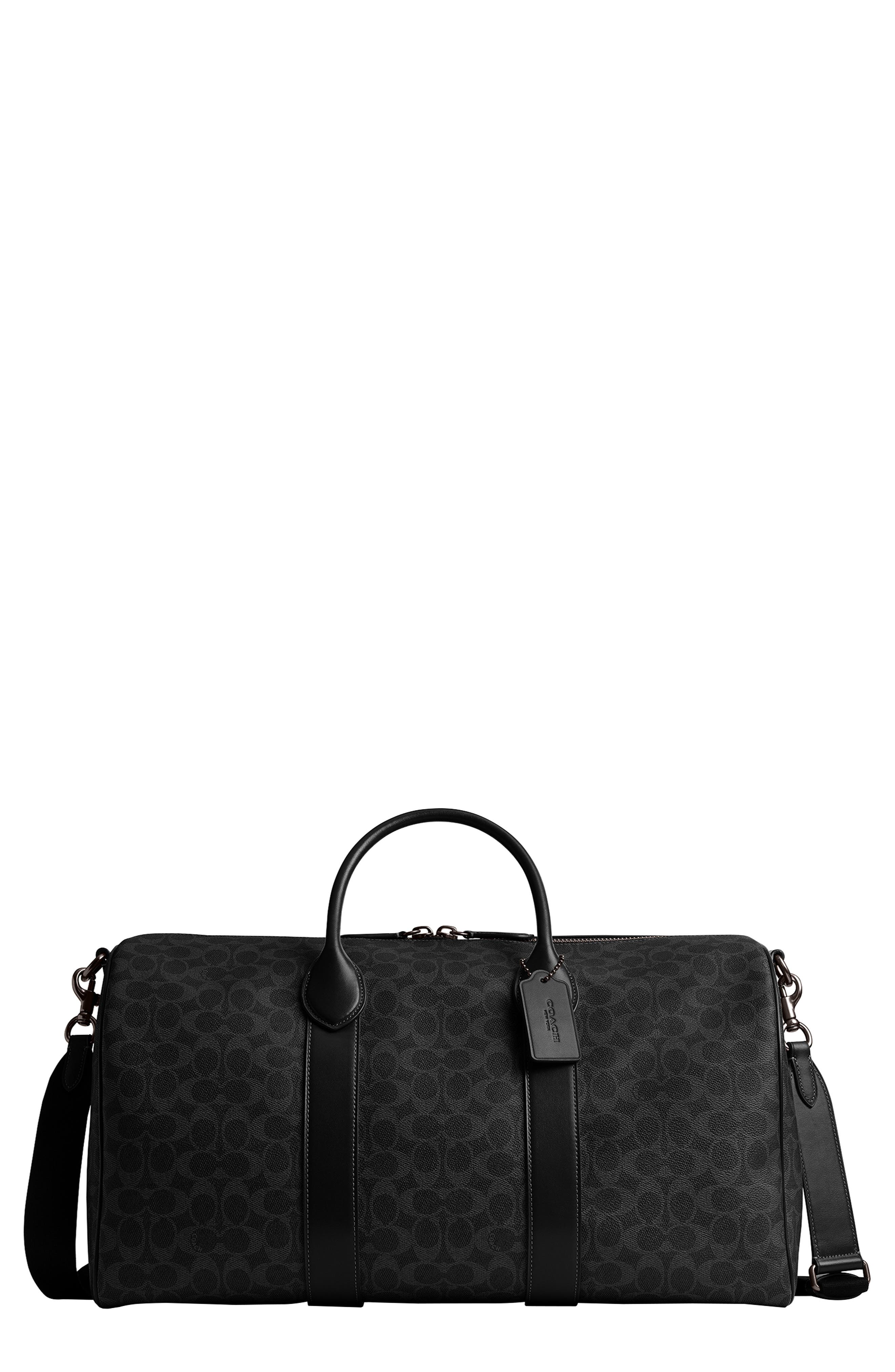 COACH Compass Signature 50 Coated Canvas Duffle Bag, Main, color, 