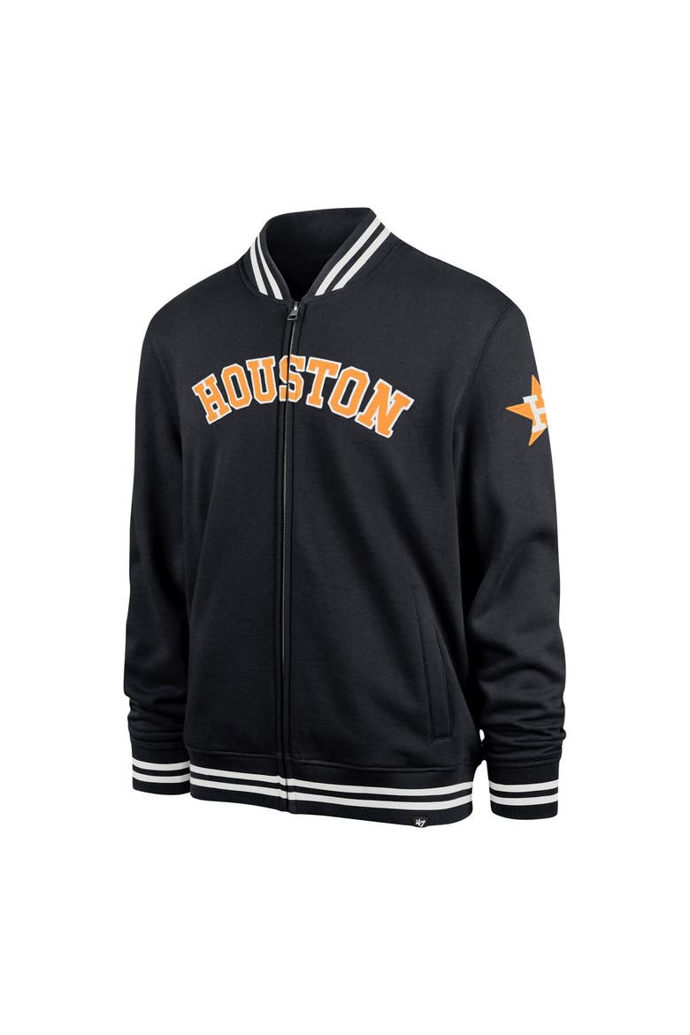 Men's '47 Navy Houston Astros Wax Pack Pro Camden Full-Zip Track Jacket, Alternate, color, Navy