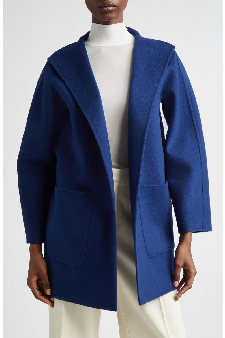 Edile Cashmere Double Face Wrap Coat, Main, color, CHINA BLUE