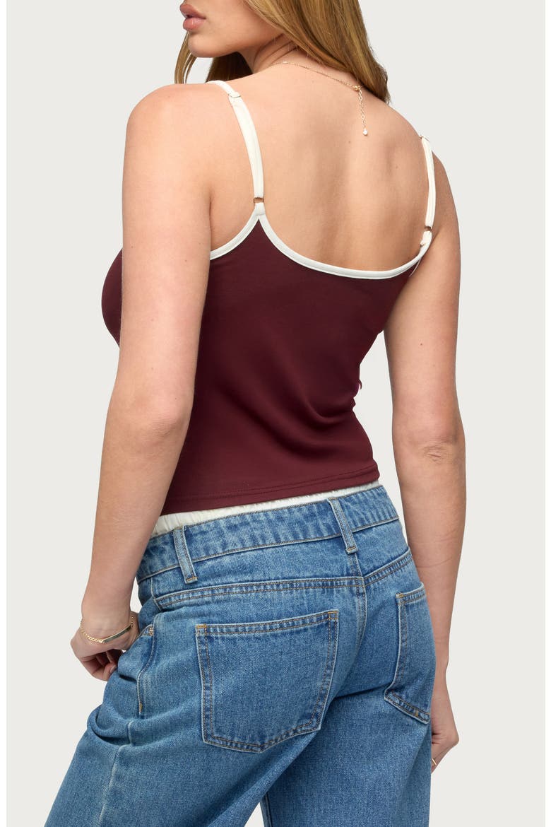 76 Contrast Camisole, Alternate, color, WINE