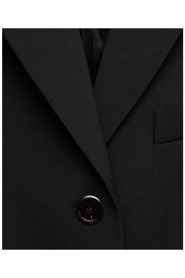Fitted Wool Blend Jacket, Alternate, color, BLACK