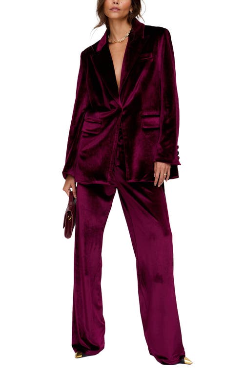 Lily And Lionel London Valerie Straight Leg Velvet Trouser In Multi